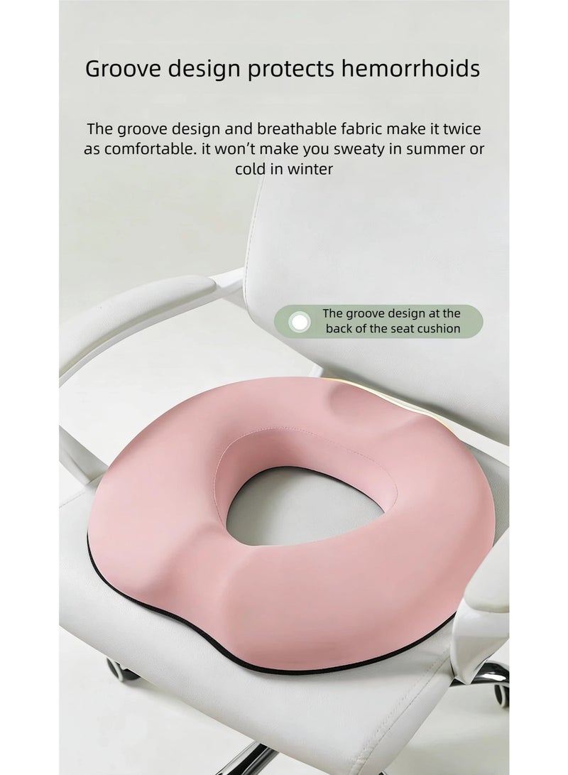 Hemorrhoid & Postpartum Recovery Seat Cushion【Pink】 | 4-Zone Relief, Gender-Specific Hollows, Breathable Memory Foam, Upgrade from Donut Cushion - Image 5